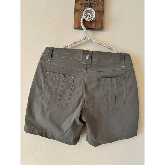 Kuhl Womens Size 6 Green Hiking Shorts Cotton Blend 6" Inseam - Picture 4 of 7